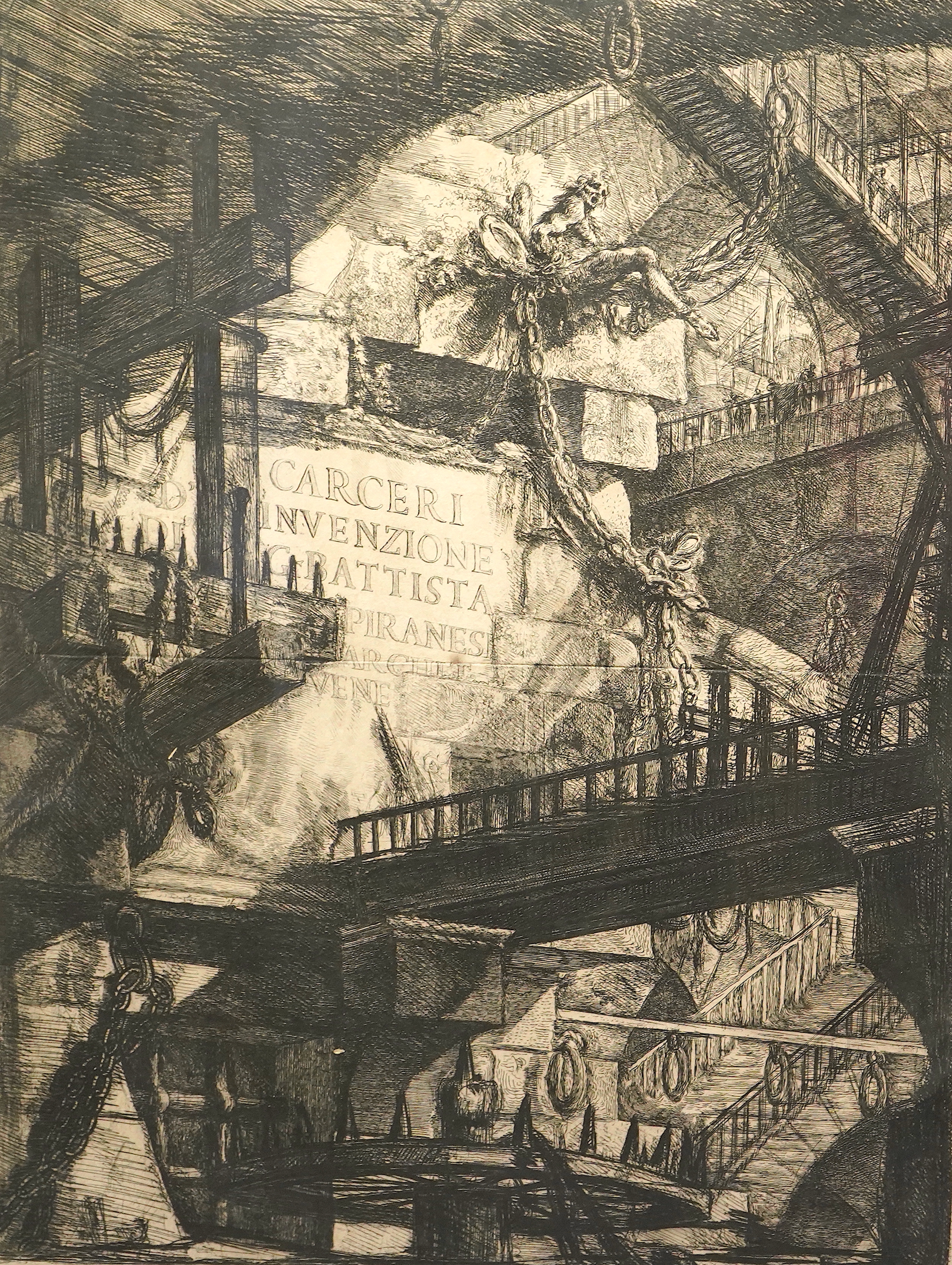 Giovanni Battista Piranesi (Italian, 1720-1788), Carceri D'Invenzione: title page, etching and engraving, 55 x 41cm